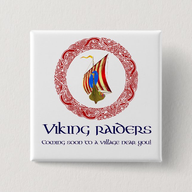 Viking-Räuber Button (Vorderseite)