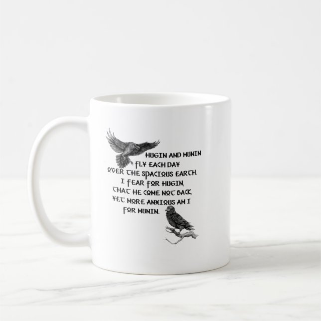 Viking Raven Hugin And Munin Kaffeetasse (Links)
