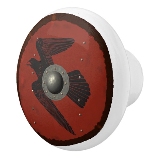 Viking Raven Shield Keramikknauf (Rechts)