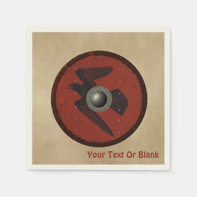 Viking Raven Shield Serviette (Vorderseite)