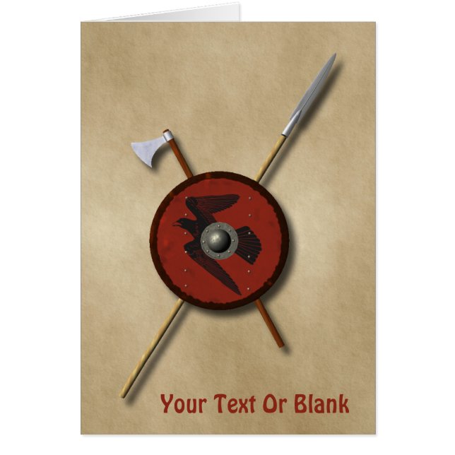 Viking Ravenschild und Waffen (Vorne)