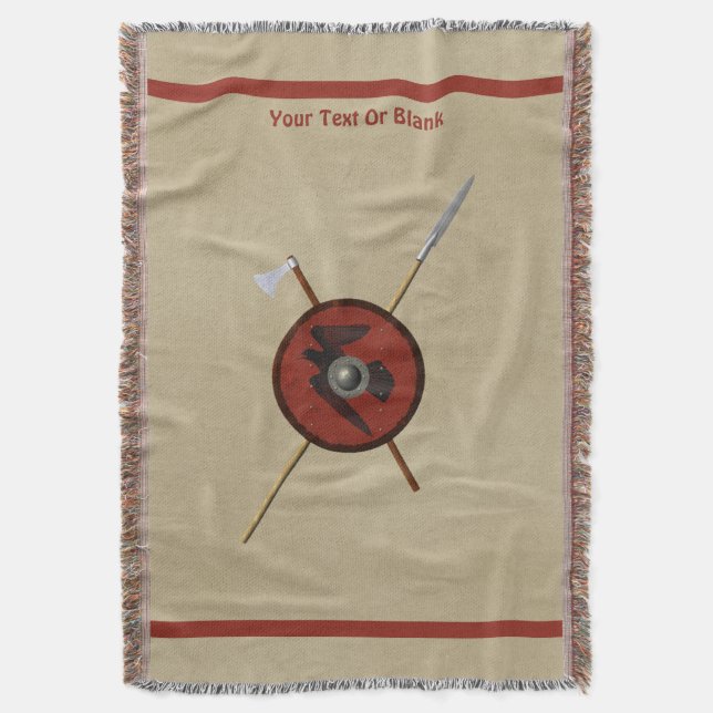 Viking Ravenschild und Waffen Decke (Vorderseite Vertikal)