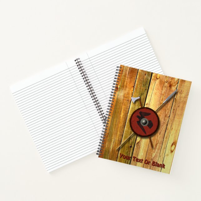 Viking Ravenschild und Waffen Notizbuch (Innenseite)