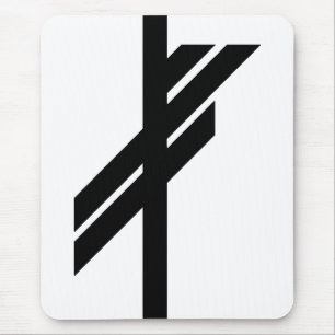 Viking Rune - Luck - schwarz Mousepad