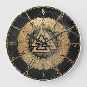 Viking-Runen Große Wanduhr