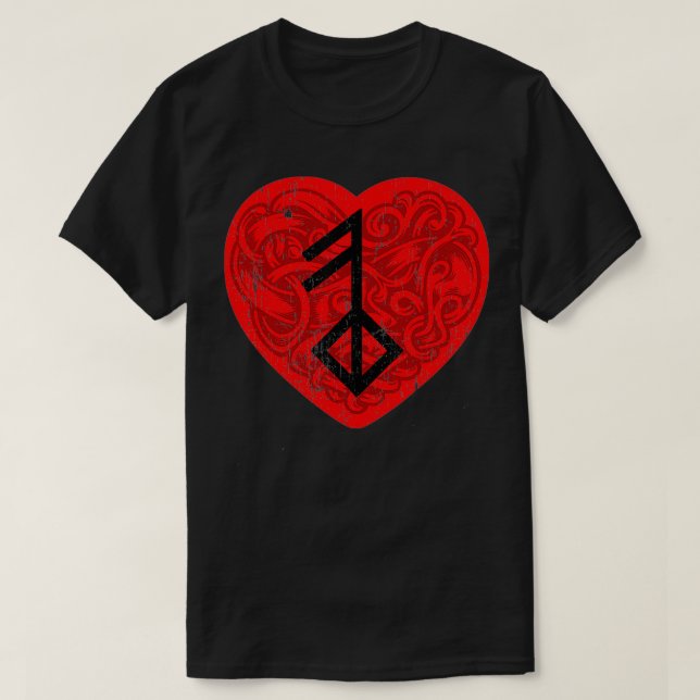 Viking Runensymbol für Liebe Ancient Norse Runic H T-Shirt (Design vorne)