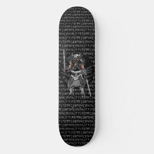 Viking Runes Warrior-Schwerter Skateboard (Vorderseite)