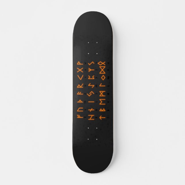 Viking Runic Alphabet Skateboard (Vorne)