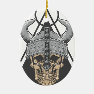 Viking-Schädel Keramikornament