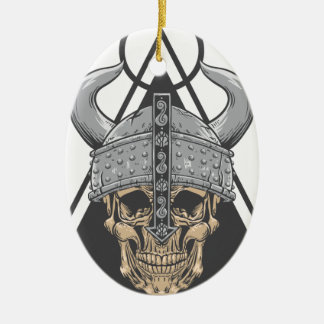 Viking-Schädel Keramikornament