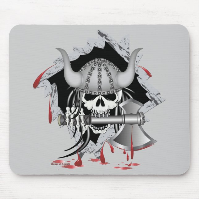 Viking-Schädel Mousepad (Vorne)