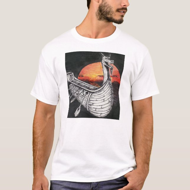 Viking-Schiff T-Shirt (Vorderseite)