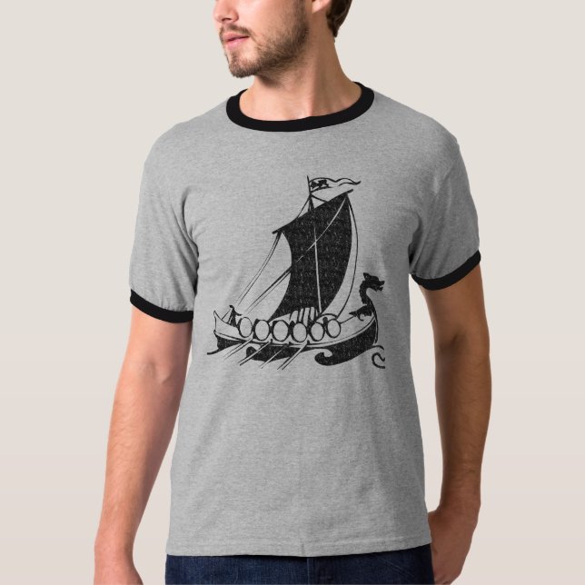 Viking-Schiff T-Shirt (Vorderseite)