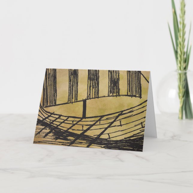 Viking-Schiff Visund Gruß-Karte Karte (Vorderseite)