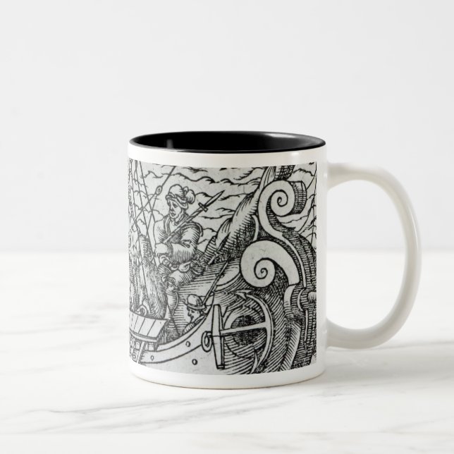 Viking-Schiff Zweifarbige Tasse (Rechts)