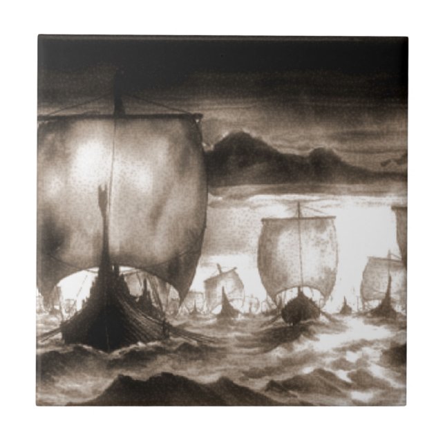 VIKING-SCHIFFE FLIESE (Vorderseite)