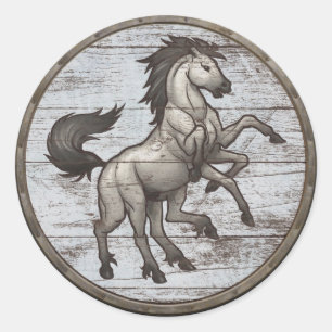 Viking-Schild-Aufkleber - Sleipnir Runder Aufkleber