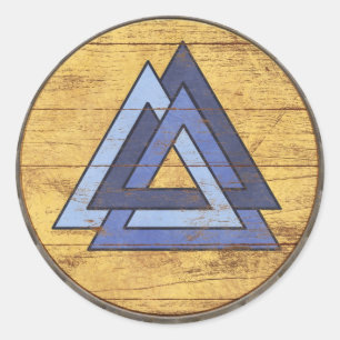 Viking-Schild-Aufkleber - Valknut Runder Aufkleber