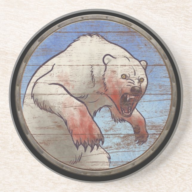 Viking-Schild - Eisbär Untersetzer (Vorne)
