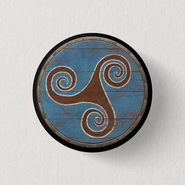 Viking-Schild-Emblem - Triskele Button (Vorderseite)