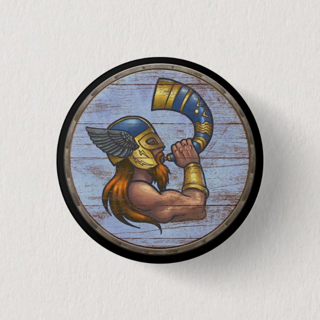 Viking-Schild-Knopf - Heimdallr Button (Vorderseite)