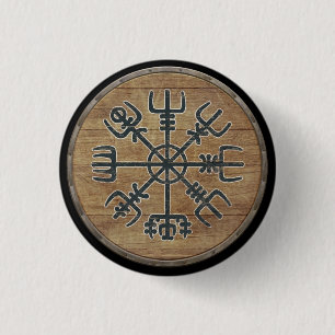 Viking-Schild-Knopf - Vegvísir Button
