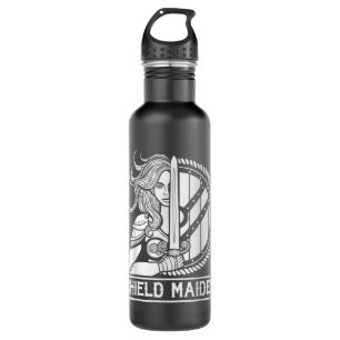 Viking Shield Maiden Weibliche Kriegerin Norse Myt Edelstahlflasche