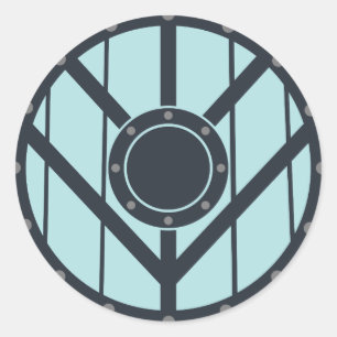 Viking Shield Runder Aufkleber