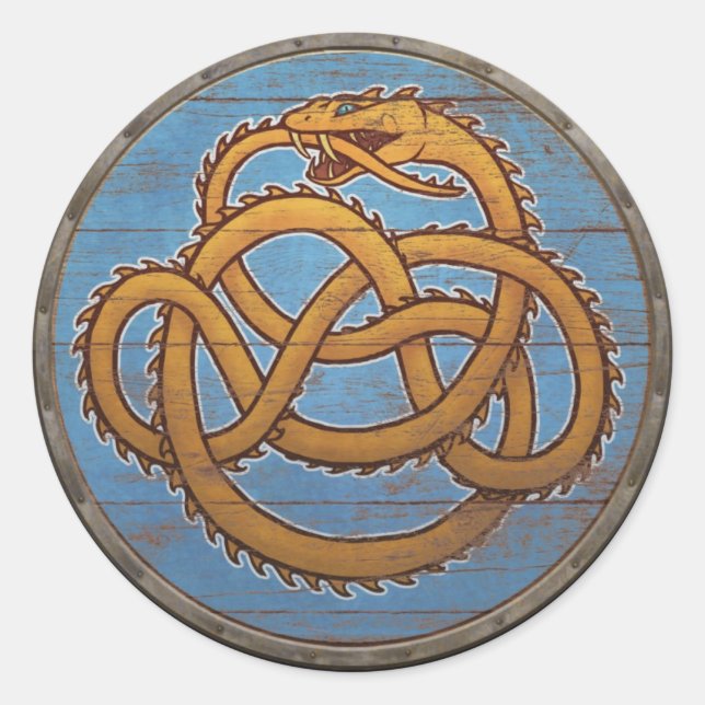 Viking Shield Sticker - Jörmungandr (Vorderseite)