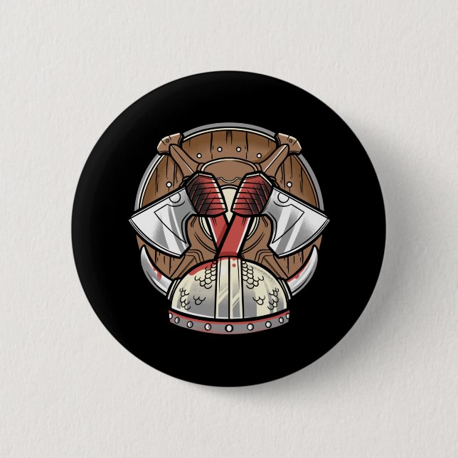 Viking Shield - Warrior-Logo Button (Vorderseite)