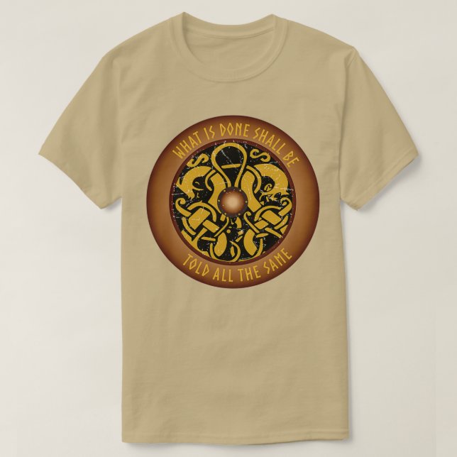 Viking Shield Was Viking Lore macht T-Shirt (Design vorne)
