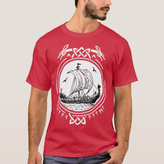 Viking Ship Boat Runes Wikinger Wikings T-Shirt