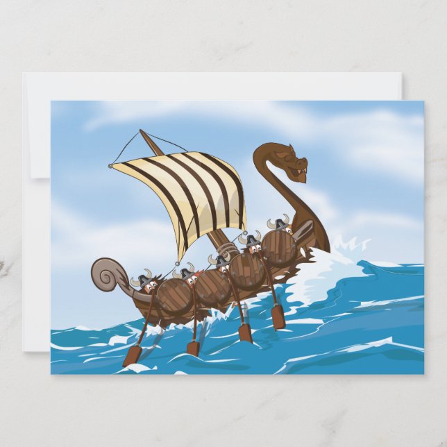 Viking Ship Einladung (Vorderseite)
