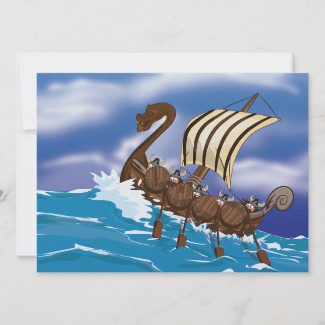 Viking Ship Einladung (Vorderseite)