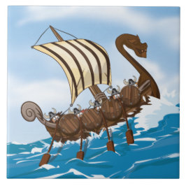 Viking Ship Fliese