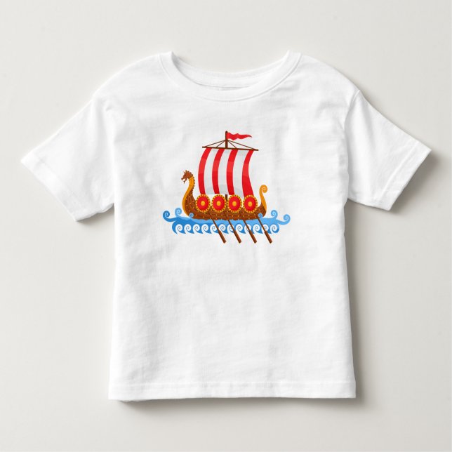 Viking Ship Kleinkind T-shirt (Vorderseite)