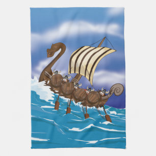 Viking Ship Küchentuch