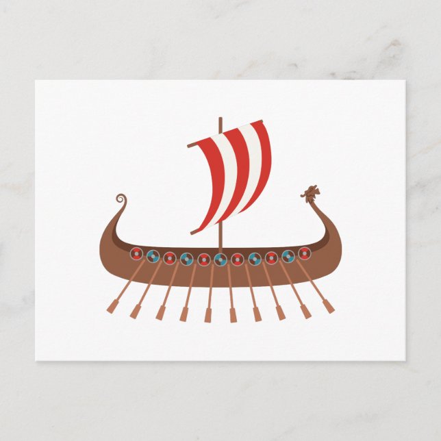 Viking Ship Postkarte (Vorderseite)
