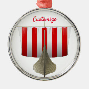 Viking Ship Sailing Thunder_Cove Ornament Aus Metall