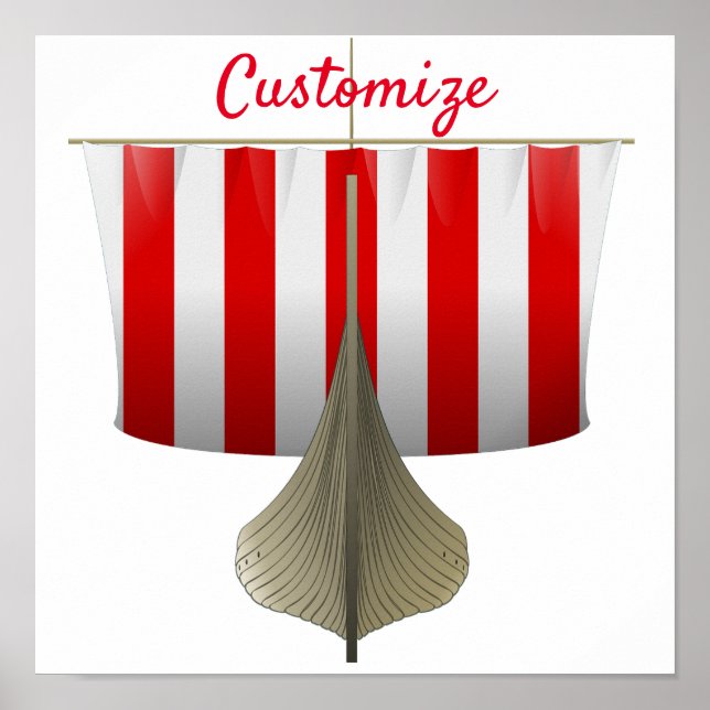 Viking Ship Sailing Thunder_Cove Poster (Vorne)