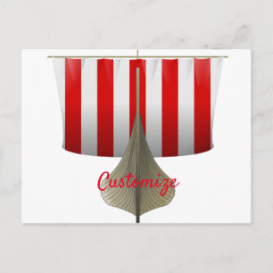 Viking Ship Sailing Thunder_Cove Postkarte