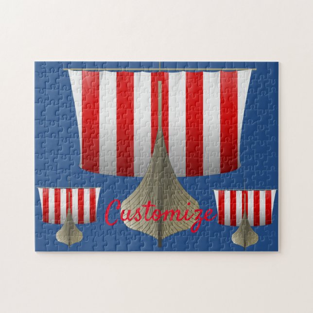 Viking Ship Sailing Thunder_Cove Puzzle (Horizontal)