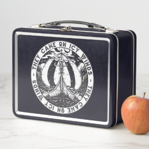 Viking Ship skandinavisches Geschichtsdesign Metall Brotdose