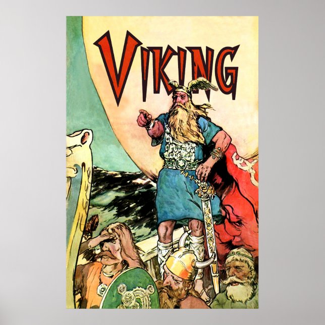 Viking Ship Thor Norseman Warriors Norse Poster (Vorne)