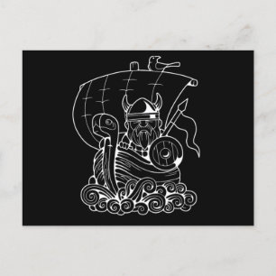 Viking Ship Warrior Norse Mythology Valhalla Gesch Postkarte