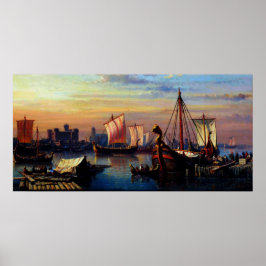 Viking Ships auf der Themse Everhardus Koster Poster