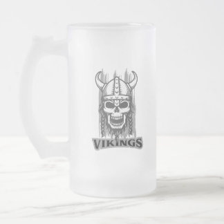 Viking Skeleton Bierbiere Tasse - Mattiertes Glasd