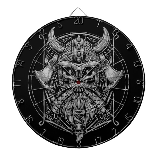 Viking Skull Dartboard Dartscheibe (vorne)