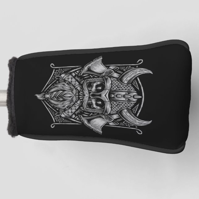 Viking Skull Golf Head Cover Golf Headcover (Vorderseite)