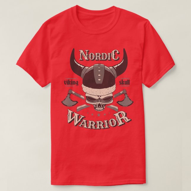 Viking Skull Warrior T-Shirt (Design vorne)